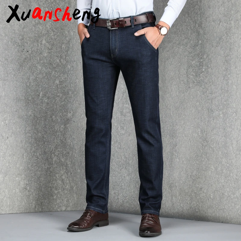 Мужские джинсы стрейч Xuan Sheng 2020 классические модные эластичные прямые длинные
