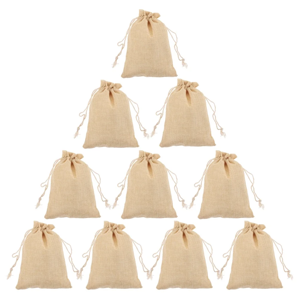 

10pcs Jewelry Storage Pouches Gift Storage Drawstring Bags Beads Bags