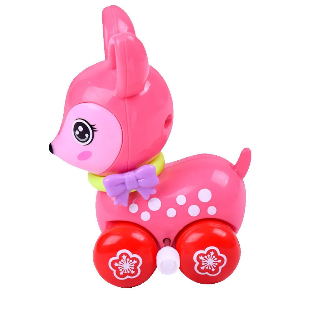 Заводная забавная игрушка мультфильм пятнистый олень Заводной автомобиль