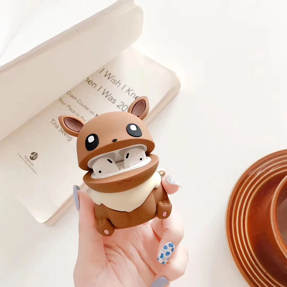 Чехол для AirPods с изображением мультяшного медведя, собаки, чехол s для Apple Airpods 2, чехол, Милые силиконовые аксессуары для наушников, чехлы для наушников, чехлы для Air pods