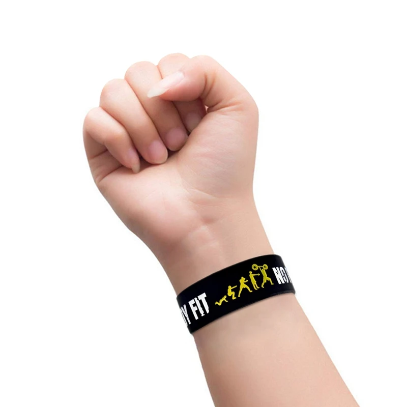 _ 1 шт. силиконовый браслет для всех без боли коэффициента усиления широкий