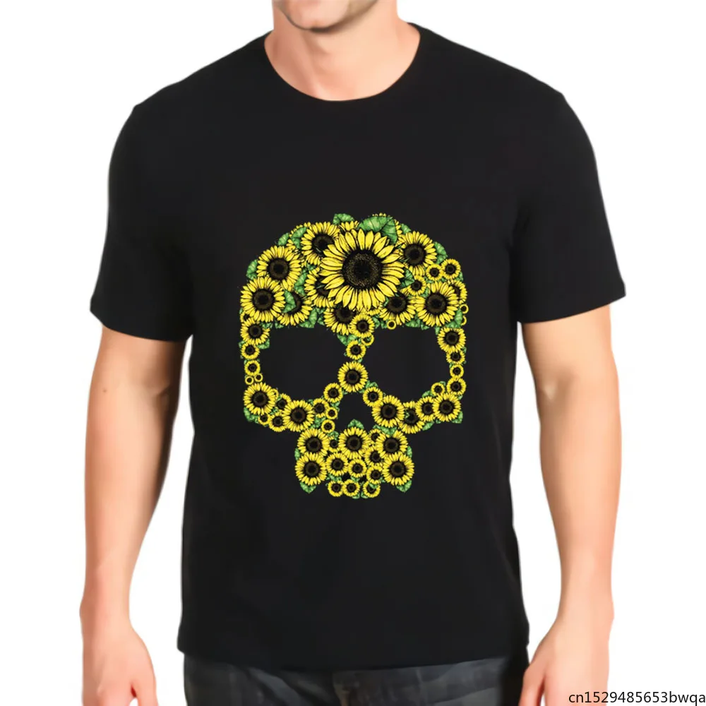 

Graphic Retro Head Flower Sunflower Sleeve Favorite Tattoo Print New Top Men's T-shirt Fashion Kawaii Anime Shirt