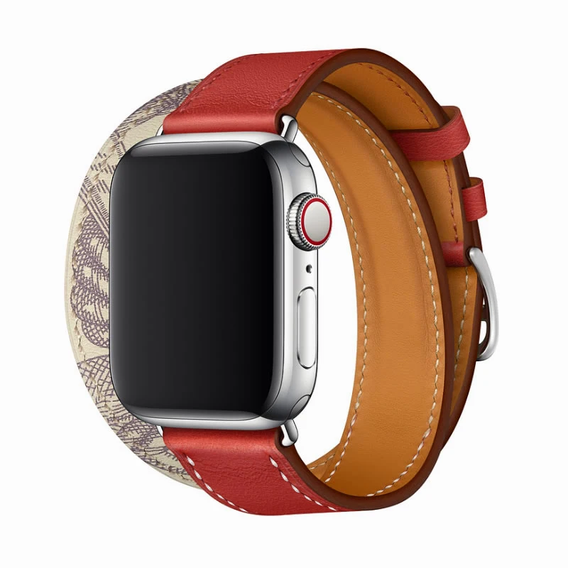 Для Apple Watch Series 5 4 40/44 мм браслет на запястье часы с ремешком из натуральной кожи