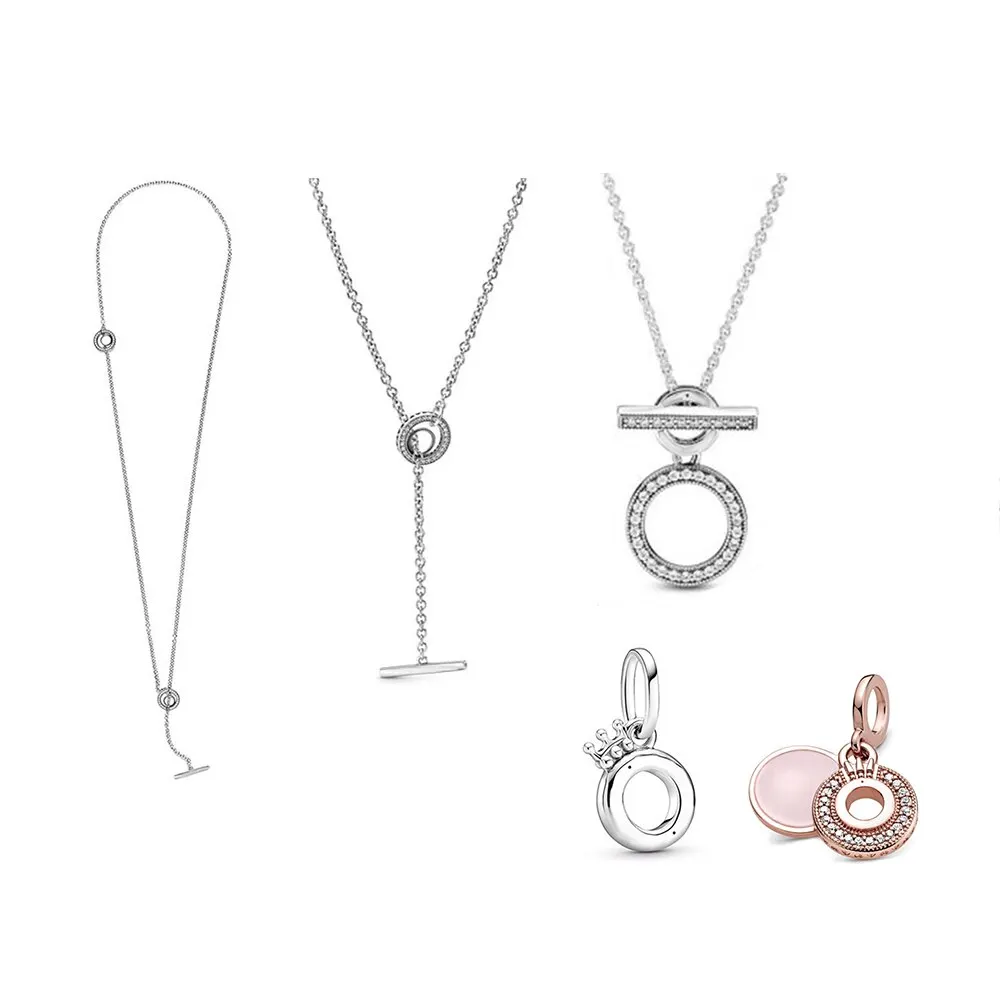 

2020 Fashion New High Quality Romantic Crown O T Shape Series Necklace Women's Party All-match Charm Jewelry Jewelry Gift