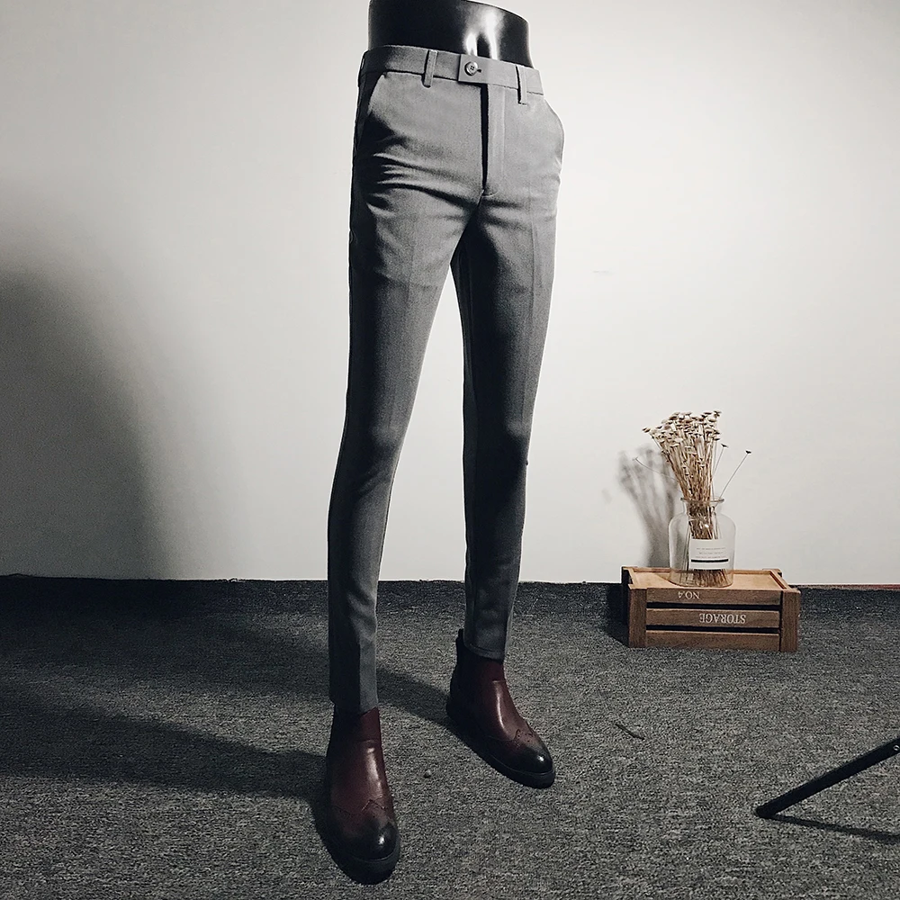 Мужские деловые брюки Pantalones черные классические | Мужская одежда