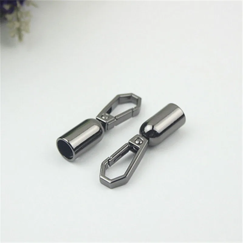 20Pcs 8x46mm Handbag Tassel Cap Clasp Hook Bag Hanger Metal Buckles Bags Strap Stopper Cord Lock DIY Hardware Accessories