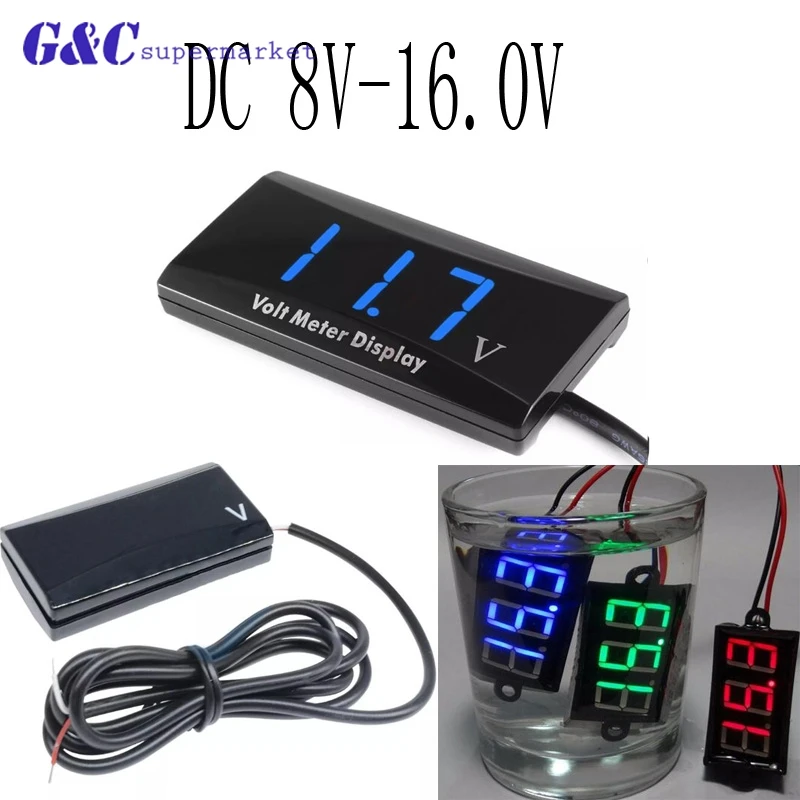 Водонепроницаемый вольтметр постоянного тока 3 5 35 в для морского мотоцикла 8 16 0 56