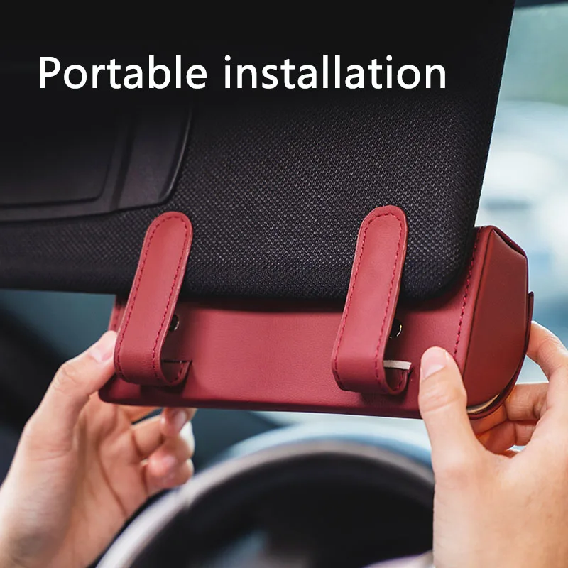

Portable Car Glasses Holder for Mercedes Benz W211 W221 W163 W164 W203 W204 A B C E Sunglasses Cases Storage Box Accessories