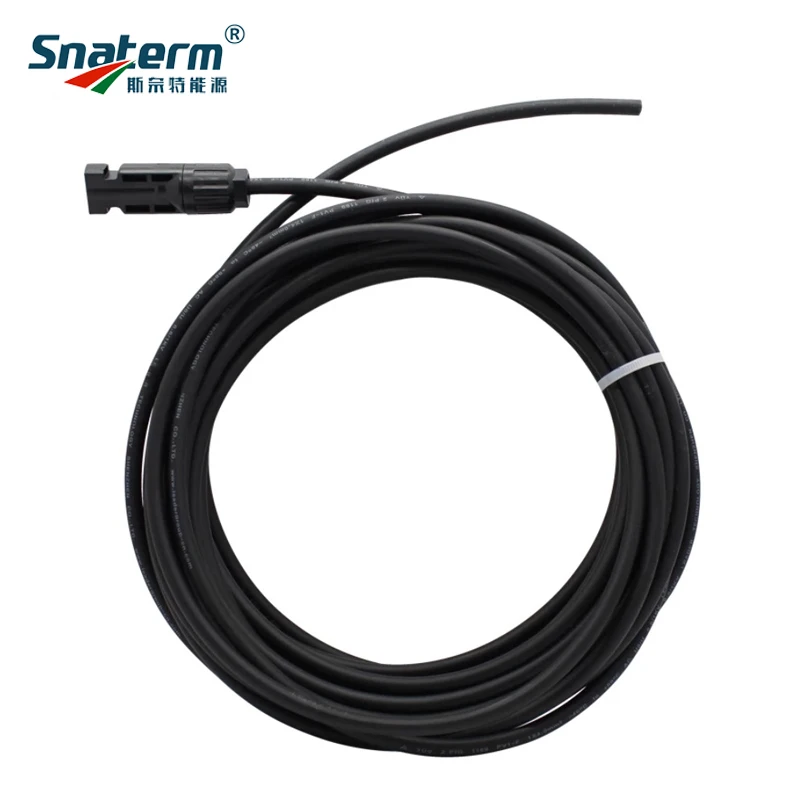 1 красный + черный солнечный PV Кабельный разъем медный провод на солнечной