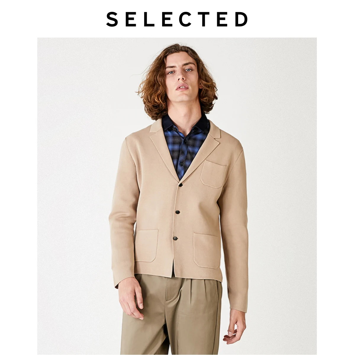 Мужской трикотажный кардиган из эластичного хлопка | Мужская одежда