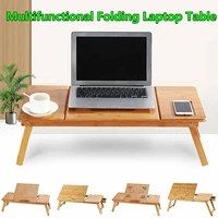 portable folding bamboo laptop table sofa bed office home laptop stand computer notebook desk bed dining table plus size