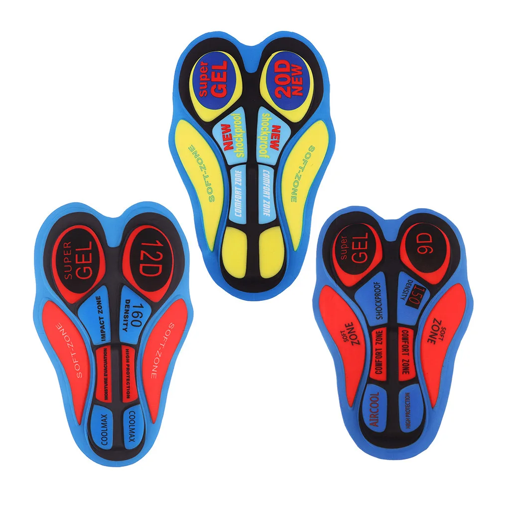 3 шт. противоударные велосипедные шорты гелевые подушки дышащие сиденья Нижнее