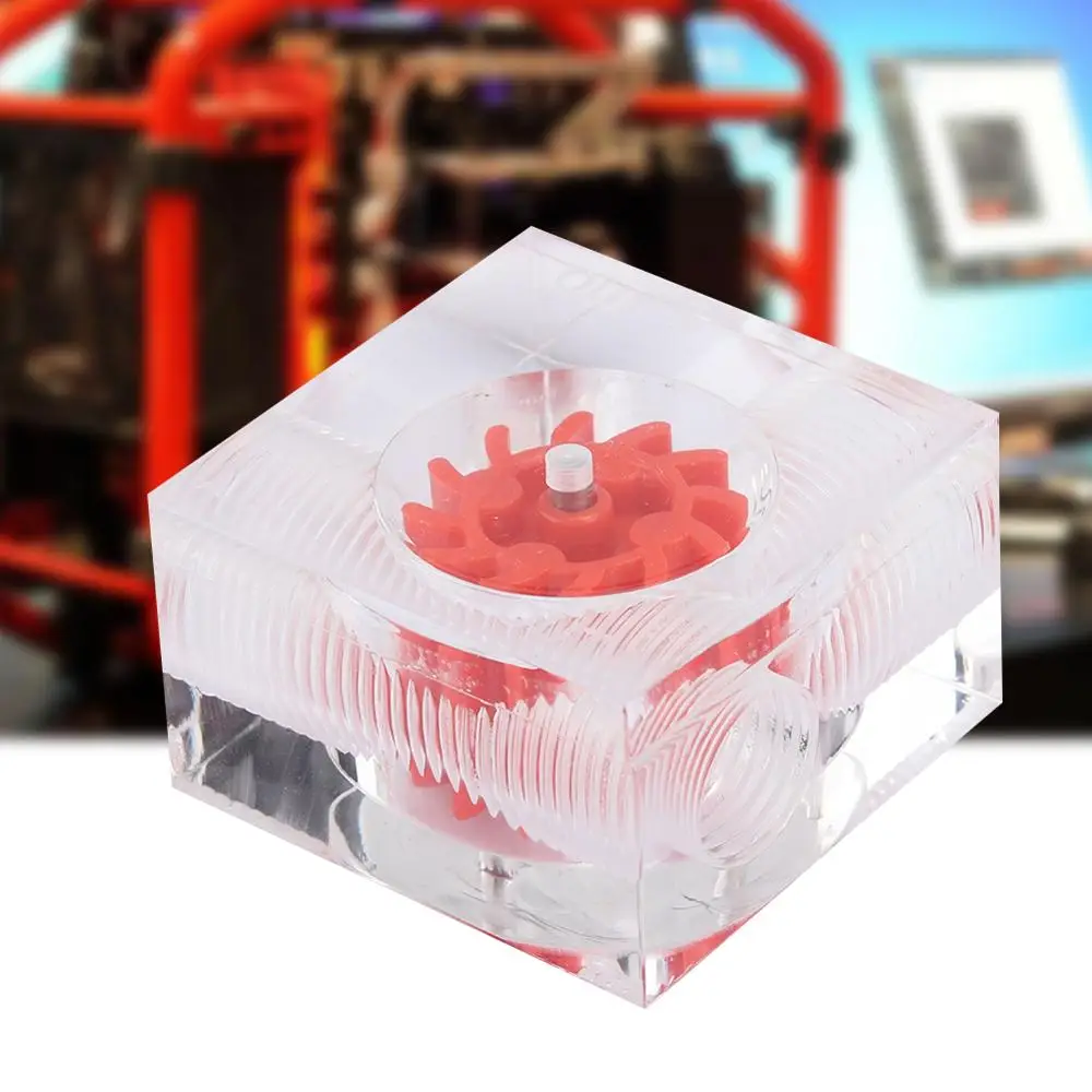 LSJ PM3 кубический индикатор потока водяного охлаждения акриловый резьбовой G1/4in