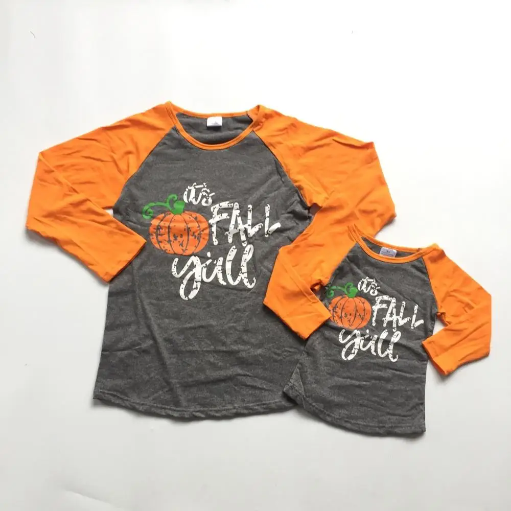 Девочка Хэллоуин осень все дети девочки детская одежда Малыш Тыква Топ Футболка