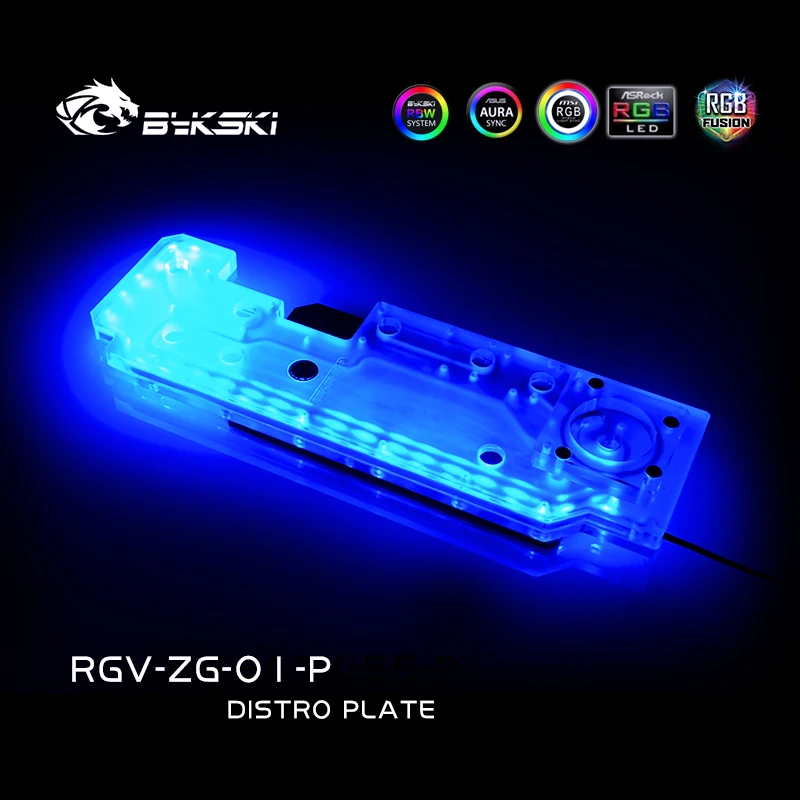 BYKSKI RGV-ZG-01-P Distro Plate резервуар для воды ZEAGINAL 01 чехол компьютера акриловая водная