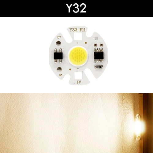 Warm white Y32 Светодиодный COB Чип-светильник интегрированный 3W 5 Вт 7 Вт 10 Вт 20 Вт 30 Вт 50 Вт 100 Вт 150 Вт 220 В 110 В Y32 Смарт IC бисера без водителя DIY прожектор - Испускаемый цвет: Warm white Y32