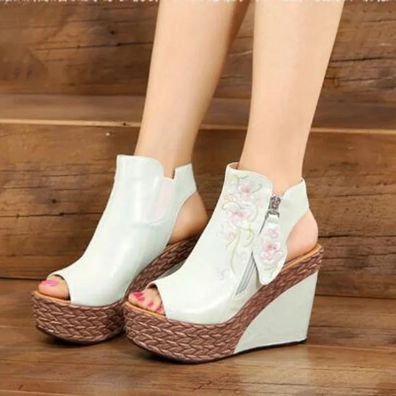 Новая летняя обувь туфли и сандалии с толстая подошва наклоном на высоком