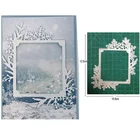 Рождественские украшения Снежинка металлическая фоторамка Трафаретный вырубной штамп DIY Скрапбукинг штампы Тиснение умирает карты Ремесло Бумага Трафареты пресс-форм