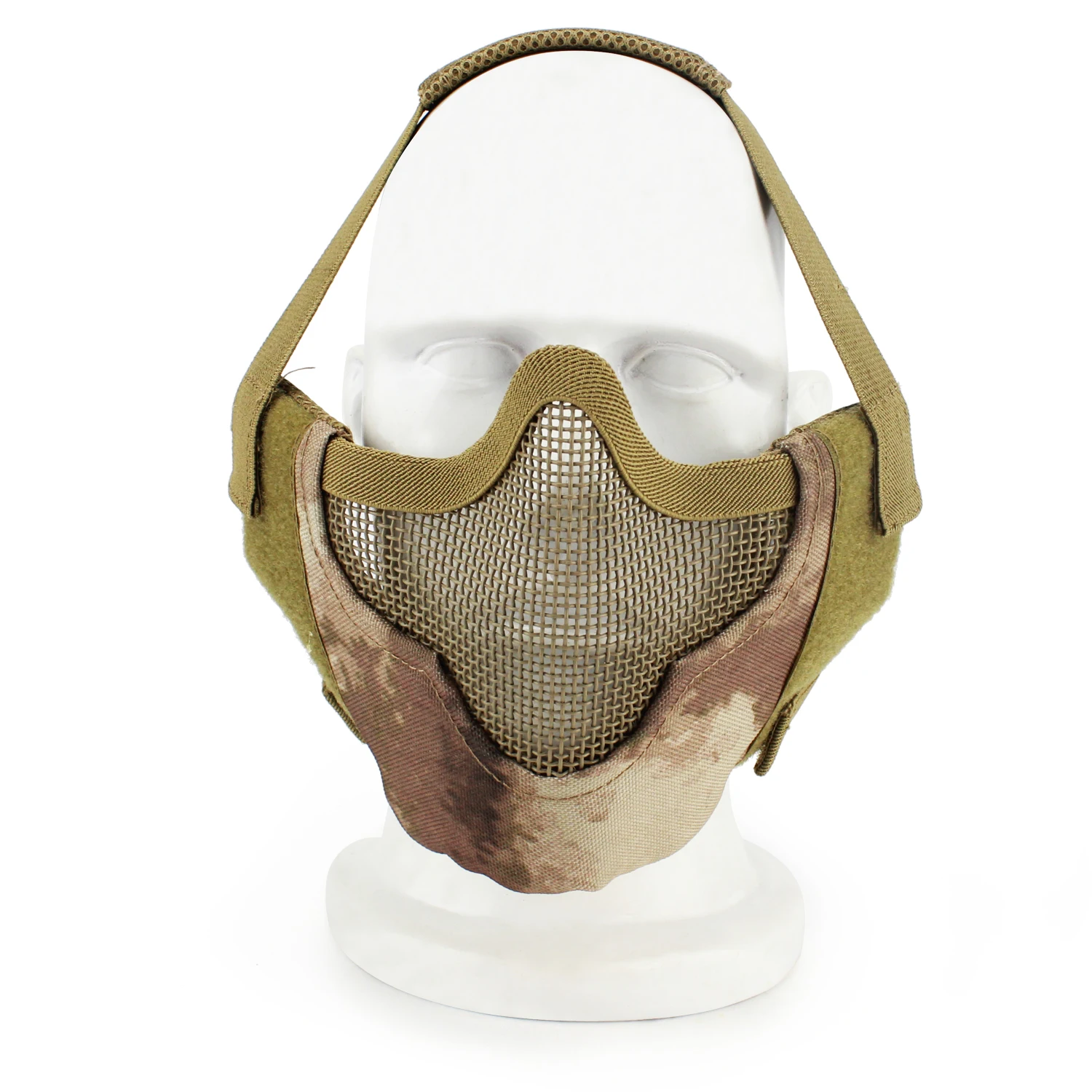 

Tactical Paintball Half Face Mask Metal Low-carbon Steel Mesh Airsoft CS Game Hunting Military Protective Mask
