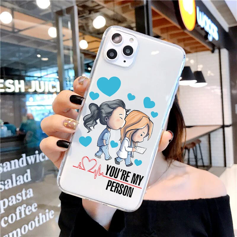 Чехол для телефона Greys Anatomy You are my person iPhone 11 Pro Max 5 6 6S 7 8 Plus X XS XR прозрачный мягкий