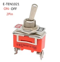good quality e ten1021 2 pin spst 2 terminal on off 15a 250v toggle switch orange