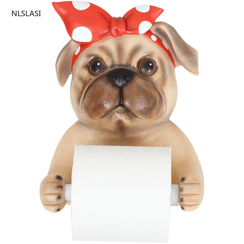 

Wall-mounted Cute Cartoon Animal Resin Punch-free Paper Towel Holder Bathroom Accessories Towel Stand Towel Storage Bracket