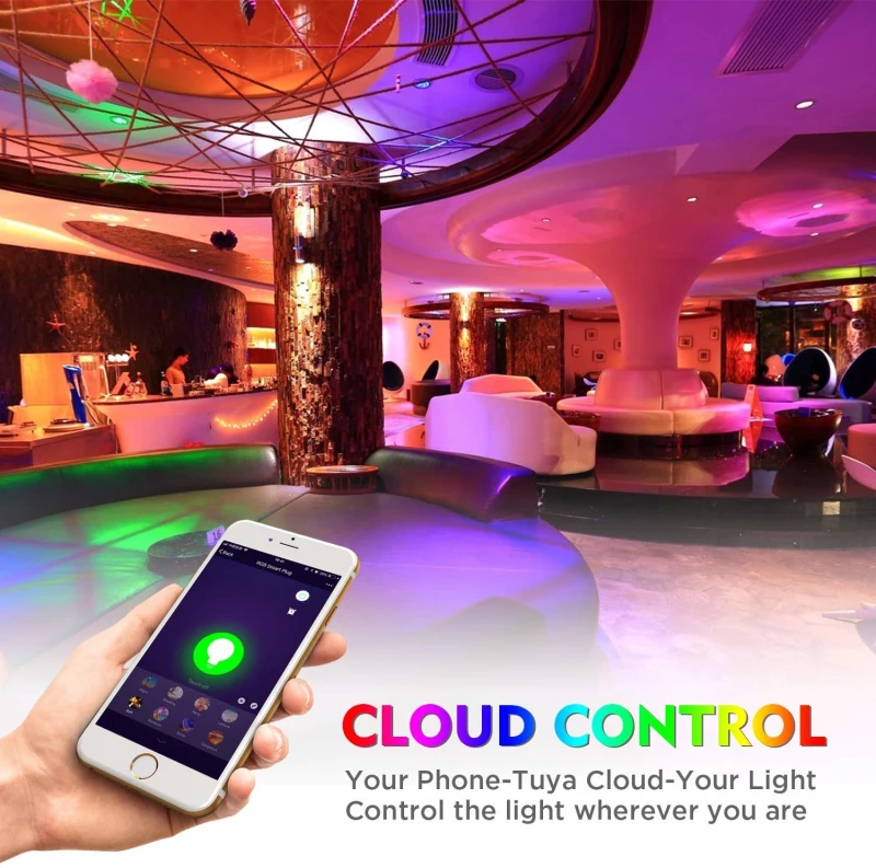 

Tuya Wifi Smart LED Light Bulb Gu10 4W Spotlight Smart Life APP RGBCW Voice Control APP Remote Control For Alexa Google Home