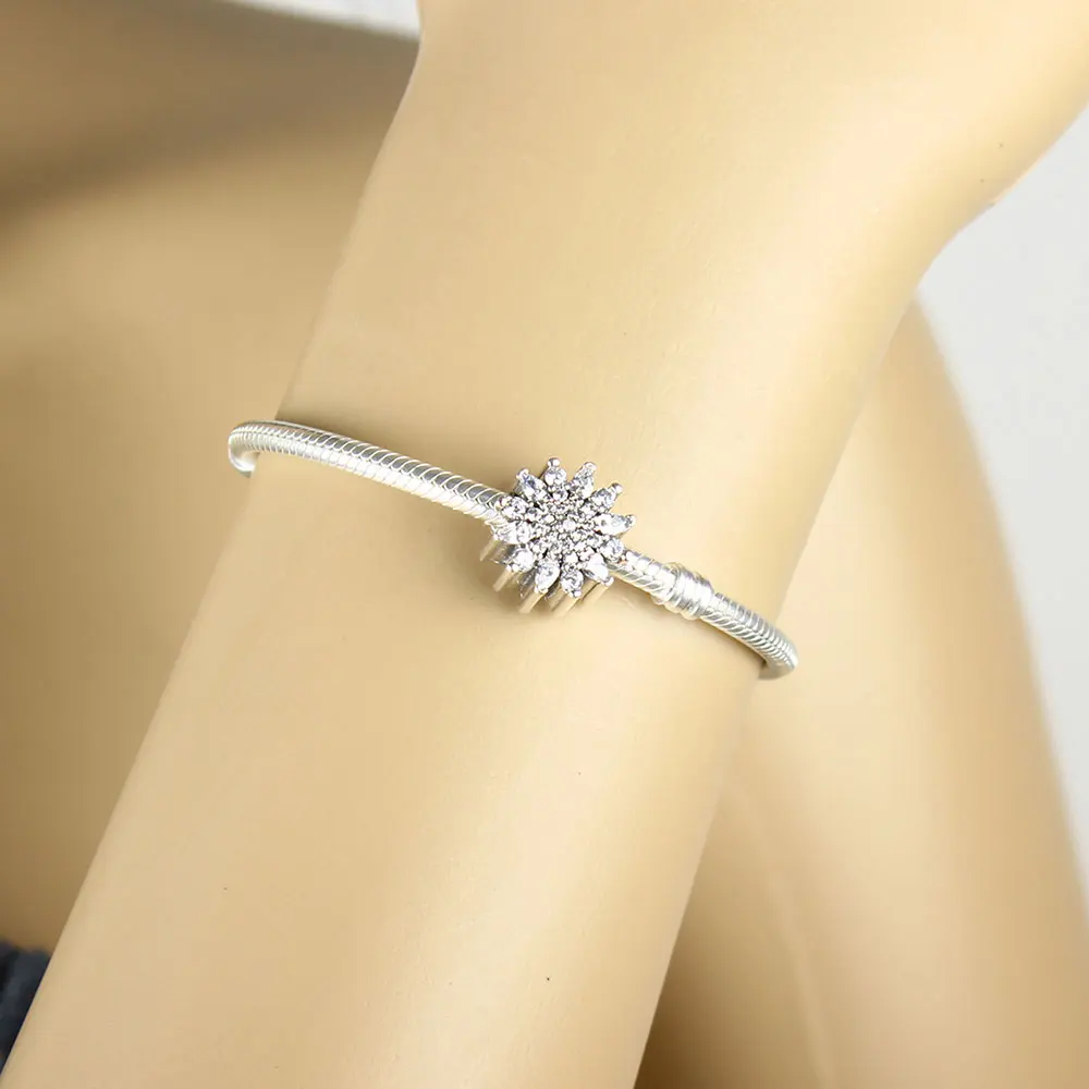 Оптовая цена Fit шармы браслет высокое качество Снежинка Шарм стерлингового