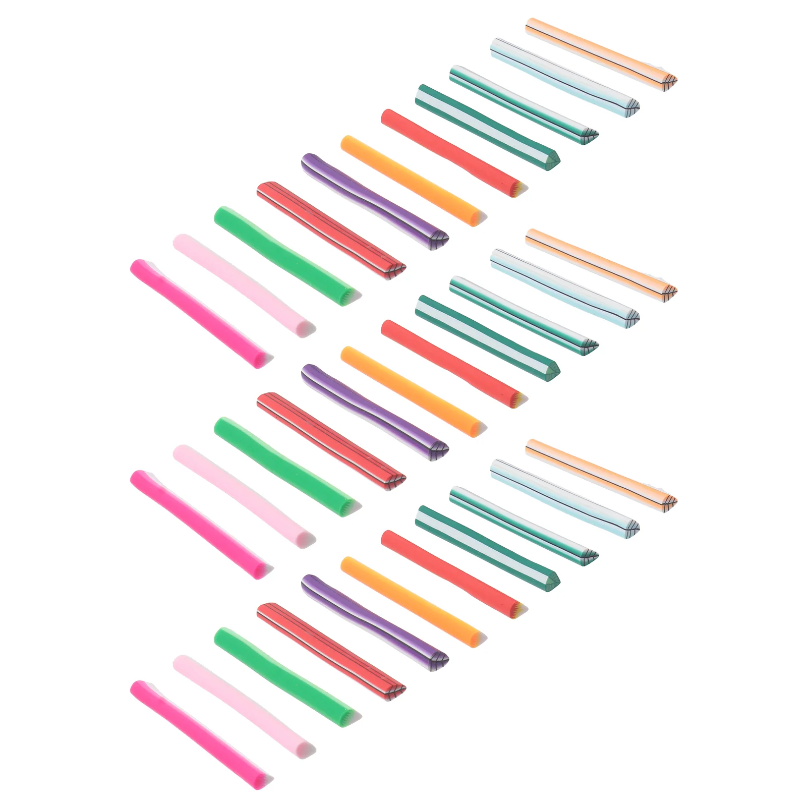 

50pcs 3D Nail Art Stickers Manicure Canes Rods Sticks for DIY Nail Decoration 5 x 50 mm (Leaf and Feather Style)