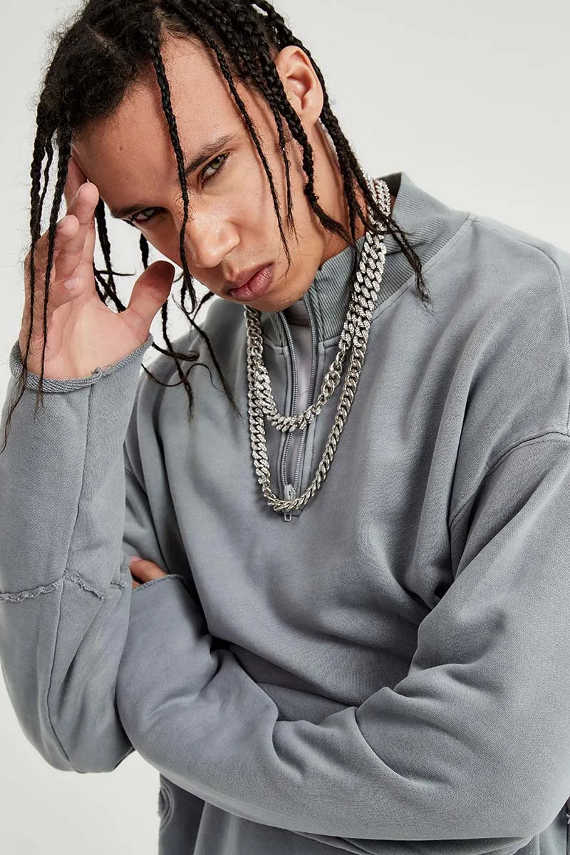 

UNCLEDONJM Vnintage Zipper Harajuku Swatshirts Hip Hop Streetwear Hoodies 2020 Autumn Casual Loose fit Sweatshirts BE-3301