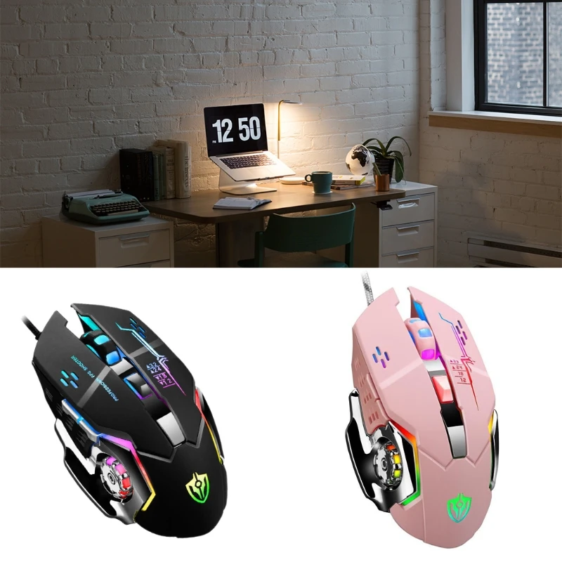

Gaming Mouse Wired Mouse 6D 4-Speed DPI RGB Gaming Mouse For PUBG Computer Laptop 7 Color Breathing Backlight Mouse Gami