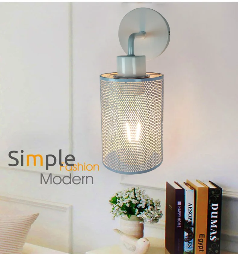 

Iron Lantern Wall Lamp Retro Led Wall Lamp Living Room Bedroom Bedside Study Staircase Aisle Lights Simple Lamps Bath Light