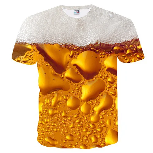 TX-233 Новинка футболка мужская 3D Футболка с принтом пива хип хоп Crewneck короткий рукав Мужская/Женская футболка футболки забавные мужские футболки - Цвет: TX-233