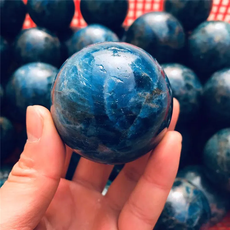 50 мм Новая натуральная Хрустальная Сфера полированные энергетические синие