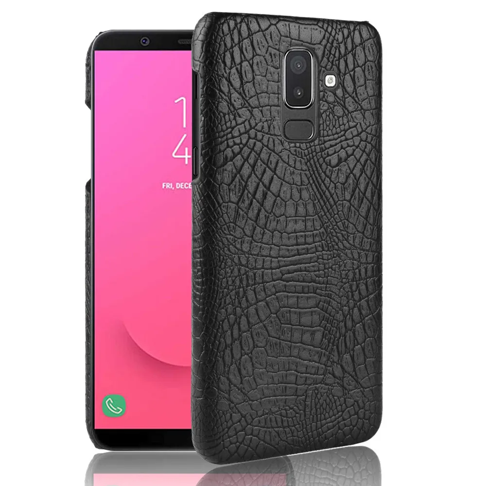 Чехол-накладка для Samsung Galaxy A6 A8 J4 J6 Plus J2 Pro J3 J7 J8 A9 A7 2018 A750 A6S кожа под крокодиловую