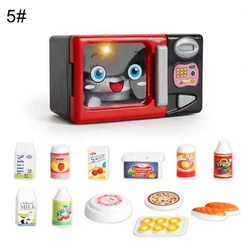 Microwave Oven Моделирование кухонной бытовой техники холодильник плита ролевые игры обучающая игрушка высоко игровой может имитировать сцены - Цвет: Microwave Oven