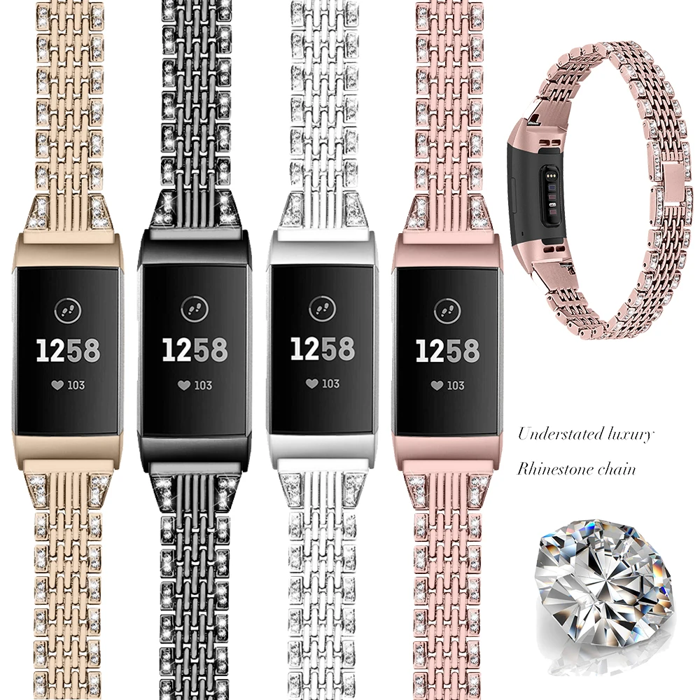 Металлический браслет из нержавеющей стали для Fitbit Charge 3 сменные Смарт-часы