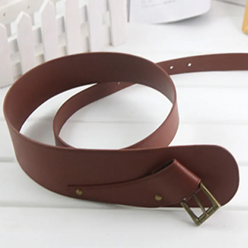 

DIY Dress belt Coat Trousers Waistband cute Corset Leather Belt PU Leather Female Belt Wide Belt Coffee Decoration Accessories