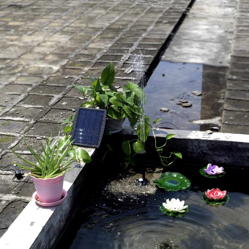 Солнечная панель ландшафтный бассейн садовые фонтаны подключаемый декоративный