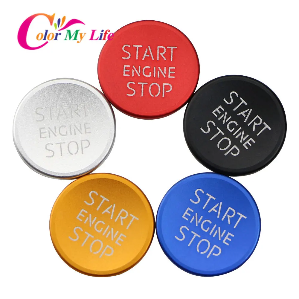 Car Start Stop Engine Ignition Key Button Cover Trim Sticker for Audi A1 A3 A4 A5 A6 A7 A8 Q2 Q3 Q5 Q7 2018-2020 Accessories