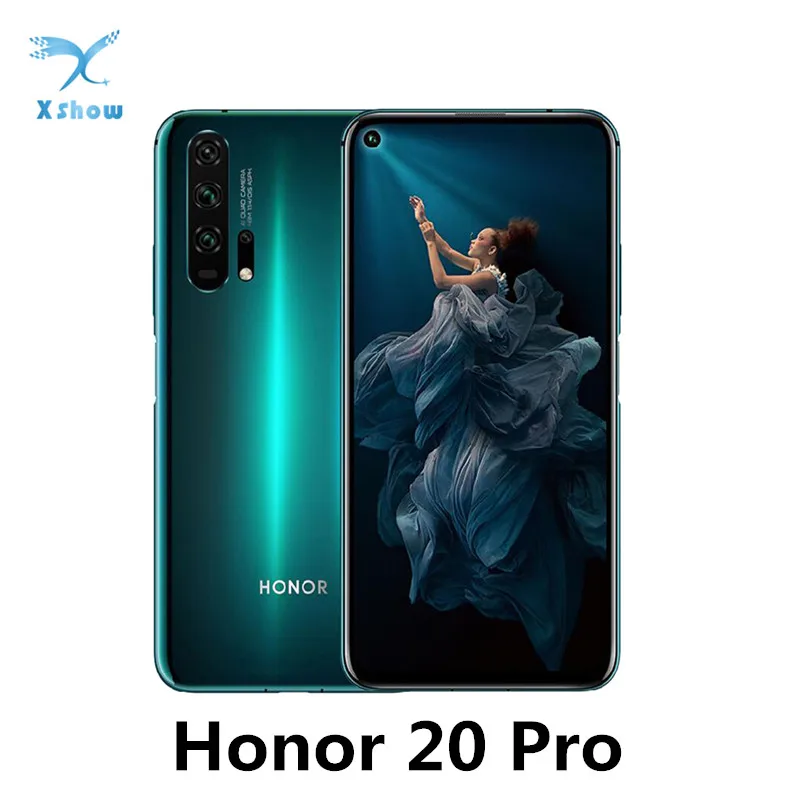 Мобильный телефон Honor 20 Pro Kirin 980, Android 9, 6,26 дюймов, ips, 2340X1080, 8 ГБ ОЗУ, 128 Гб ПЗУ, NFC, Мп+ 32 МП, отпечаток пальца