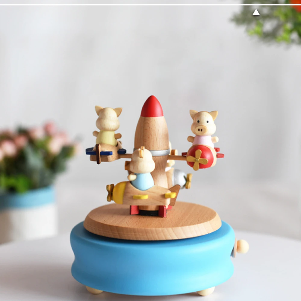 Карусель музыкальные коробки деревянная музыкальная шкатулка деревянные