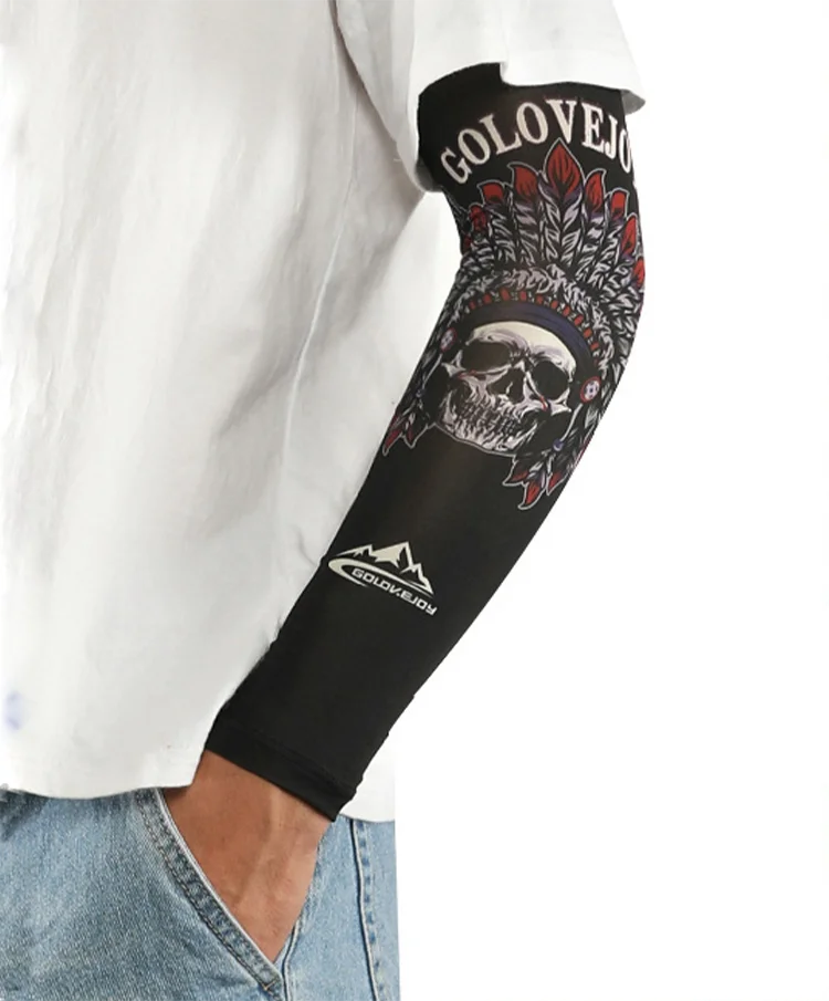 Черная пятница рукава для рук Временные татуировки унисекс черные теплые плюс