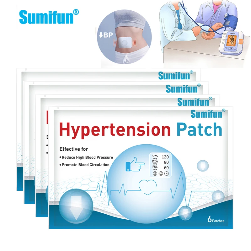 

Пластырь от гипертонии, высокого кровяного давления, для снижения уровня сахара в кровеносных сосудах, Sumifun 6, шт./пакет