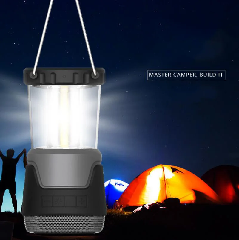 Светодиодный светильник ing Открытый Кемпинг Светильник аудио Портативный на