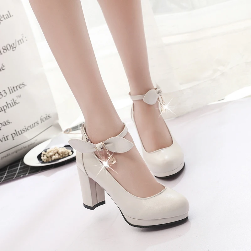 Imkкг Новая женская обувь лето 2017 г. женские туфли мэри джейн на высоком каблуке