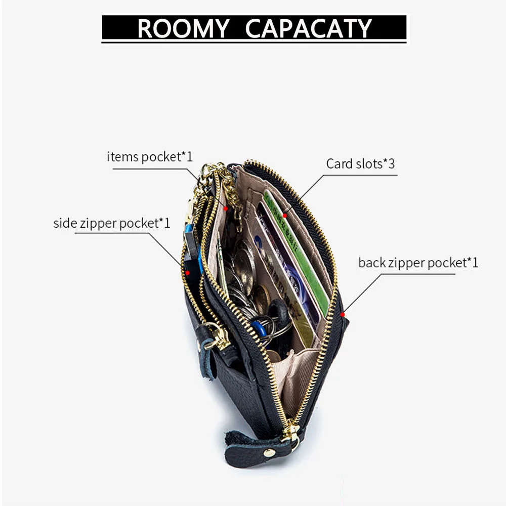 Women's Leather Coin Purse 2022 New Simple and Multifunctional with Hand Carry zipper Coin wallet