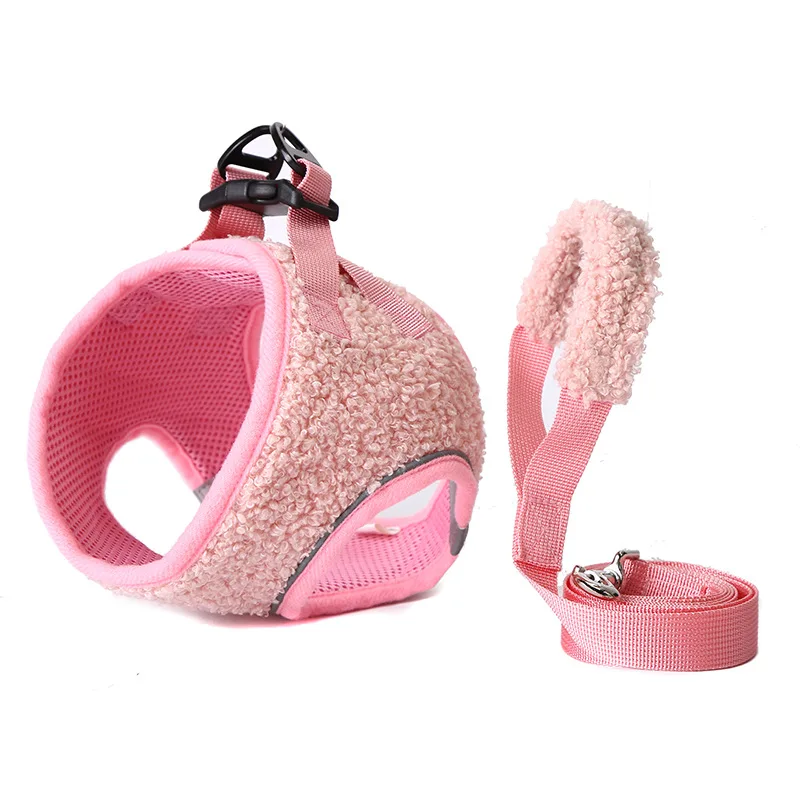 Светоотражающая жилетка и поводок для собак комплект из дышащей сетки прочный