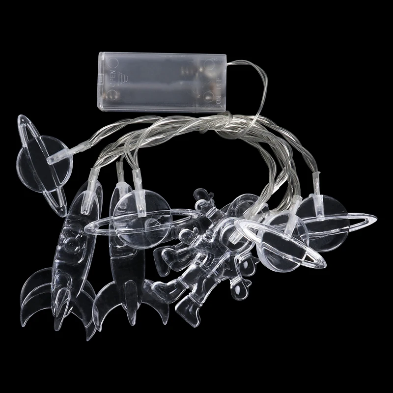 

Outer Space Party LED Lights Astronaut Rocket Ship String Light Galaxy Solar System Theme Boys Birthday Party Baby Shower Decor