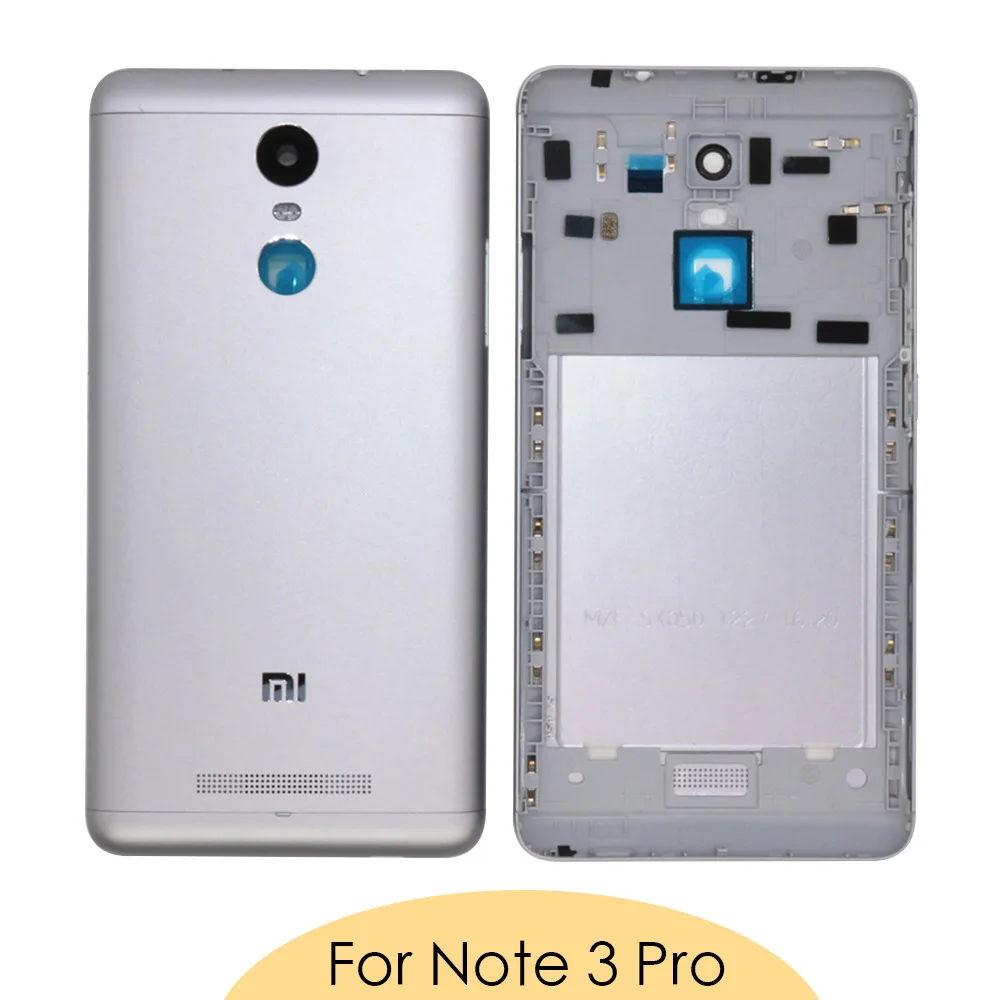 Чехол для Xiaomi Redmi Note 3 Pro Note 3, задняя крышка для батареи, Корпус задней двери с кнопками громкости питания, замена